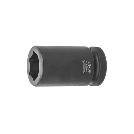 Holex Impact Socket, 1 inch Drive, 6 pt, Deep, 1-1/4 inch 653202 1.1/4
